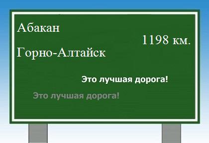 Сколько км от Абакана до Горно-Алтайска