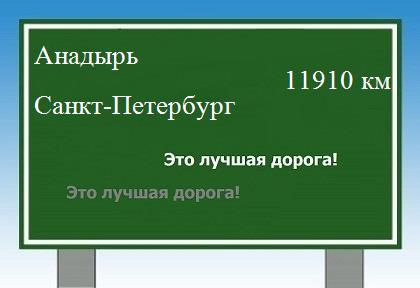 расстояние Анадырь - Санкт-Петербург как добраться