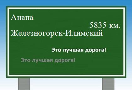 расстояние Анапа    Железногорск-Илимский как добраться