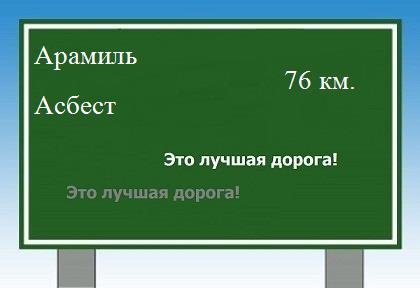 Маршрут от Арамиля до Асбеста