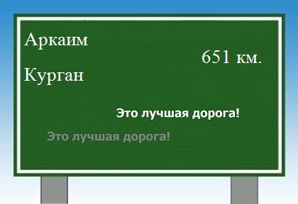 расстояние Аркаим - Курган как добраться
