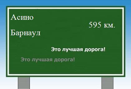 Маршрут от Асино до Барнаула