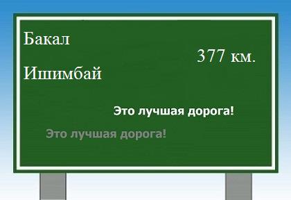 расстояние Бакал - Ишимбай как добраться
