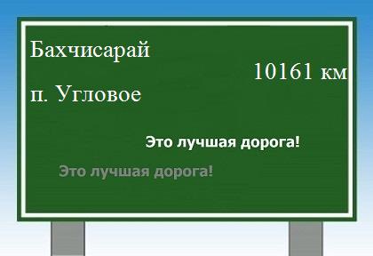 расстояние Бахчисарай    поселок Угловое как добраться