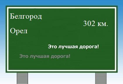 расстояние Белгород    Орел как добраться