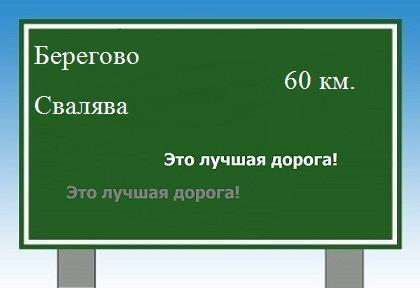 расстояние Берегово - Свалява как добраться