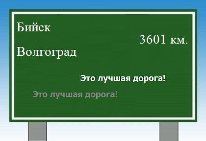 расстояние Бийск  &nbsp; Волгоград как добраться