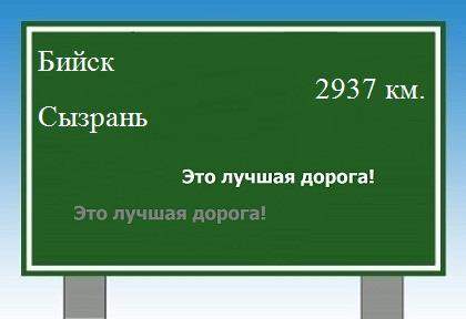 расстояние Бийск    Сызрань как добраться