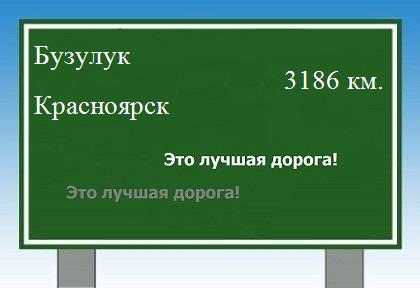 Как проехать из Бузулука в Красноярска