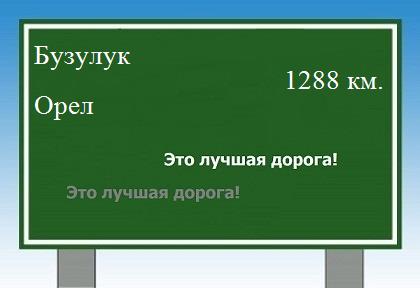 расстояние Бузулук    Орел как добраться