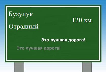 расстояние Бузулук    Отрадный как добраться