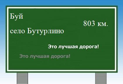 Маршрут от Буя до села Бутурлино