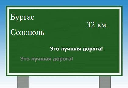 расстояние Бургас - Созополь как добраться