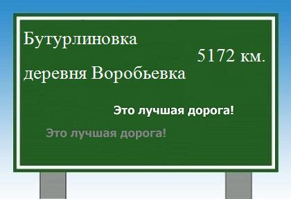 расстояние Бутурлиновка    деревня Воробьевка как добраться