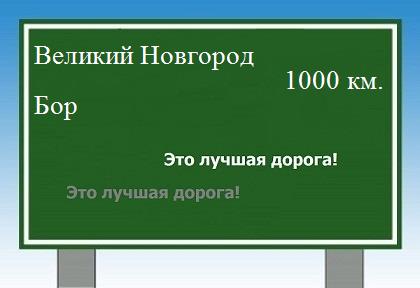расстояние Великий Новгород    Бор как добраться