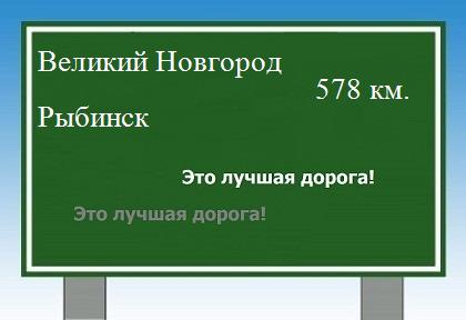 расстояние Великий Новгород    Рыбинск как добраться