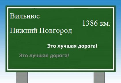 Сколько км от Вильнюса до Нижнего Новгорода