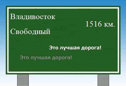расстояние Владивосток    Свободный как добраться