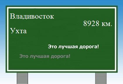 расстояние Владивосток  &nbsp; Ухта как добраться