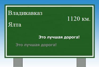 расстояние Владикавказ    Ялта как добраться