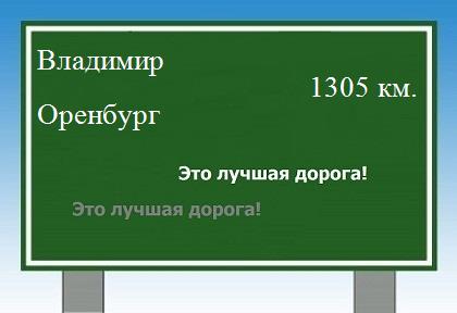 расстояние Владимир  &nbsp; Оренбург как добраться