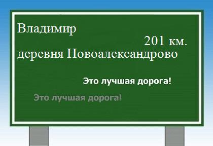 расстояние Владимир    деревня Новоалександрово как добраться