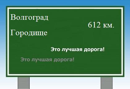 расстояние Волгоград    Городище как добраться