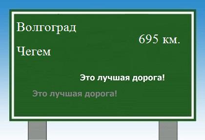 расстояние Волгоград  &nbsp; Чегем как добраться