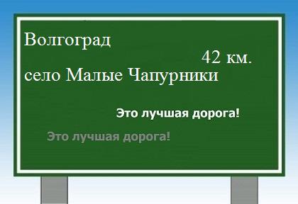 Сколько км от Волгограда до села Малые Чапурники