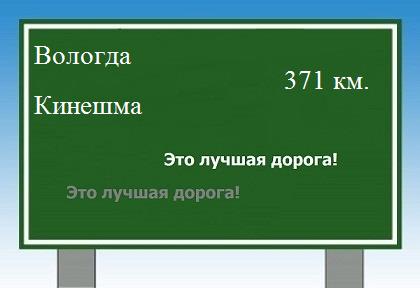 расстояние Вологда    Кинешма как добраться