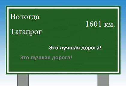 расстояние Вологда    Таганрог как добраться