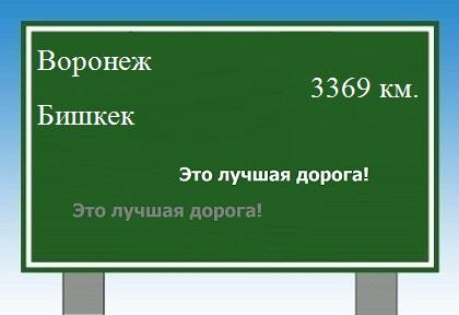 расстояние Воронеж    Бишкек как добраться