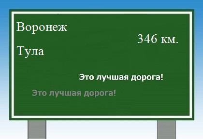 расстояние Воронеж    Тула как добраться