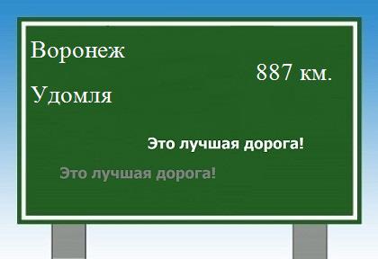 расстояние Воронеж    Удомля как добраться