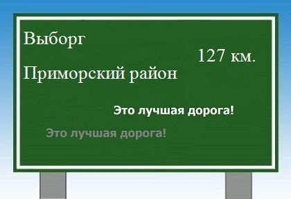 Сколько км от Выборга до Приморского района
