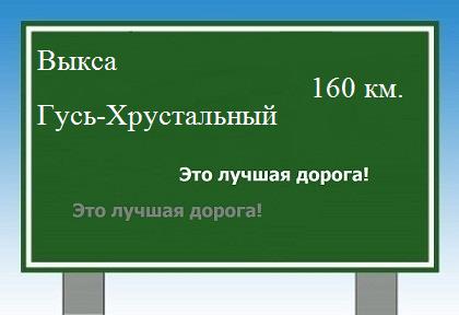 Маршрут от Выксы до Гусь-Хрустального