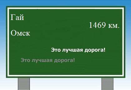 расстояние Гай    Омск как добраться