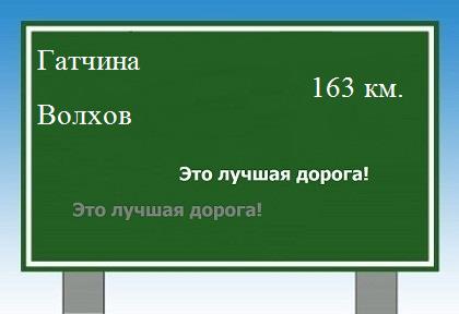 расстояние Гатчина  &nbsp; Волхов как добраться