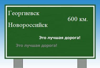 Сколько км от Георгиевска до Новороссийска