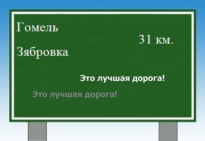 расстояние Гомель - Зябровка как добраться