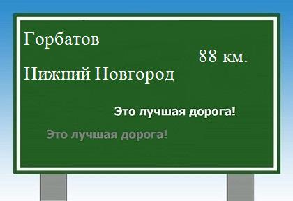 Сколько км от Горбатова до Нижнего Новгорода