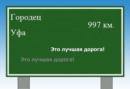 расстояние Городец    Уфа как добраться