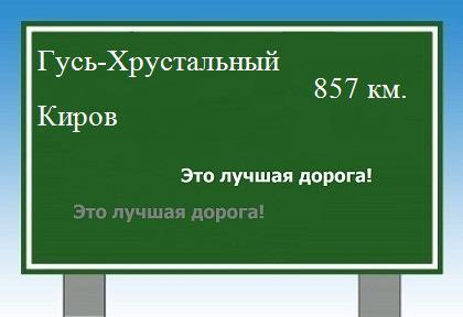 Маршрут от Гусь-Хрустального до Кирова