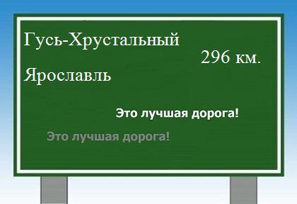 Как проехать из Гусь-Хрустального в Ярославля