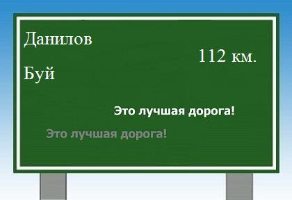 расстояние Данилов    Буй как добраться