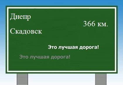 расстояние Днепр - Скадовск как добраться