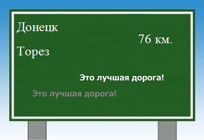 расстояние Донецк - Торез как добраться