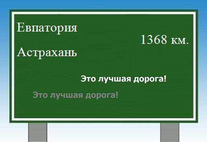 расстояние Евпатория    Астрахань как добраться