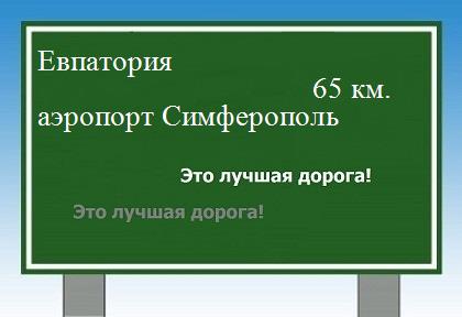 расстояние Евпатория  &nbsp; аэропорт Симферополь как добраться