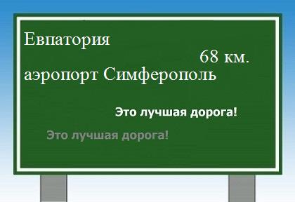 расстояние Евпатория    аэропорт Симферополь как добраться